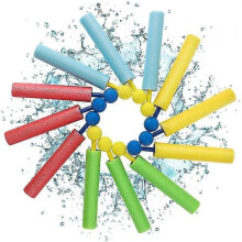 Lot de 12 pistolets à eau pour enfants, portables, 4 couleurs, portée de 9 m, pistolet à eau en mousse