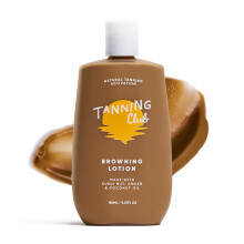 Tanning Club Browning Lotion - Tanning Accelerator & Optimizer with Kukui Nut, Argan, and Coconut Oils - Botanical Formula for Outdoor Sun Tanning and
