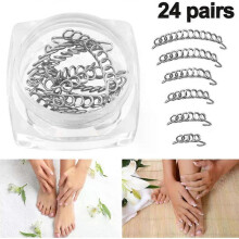 Ingrown toenail correction 48 pieces ingrown toenail corrector, toenail correction tool, toenail care for toenail correction, (6 sizes)