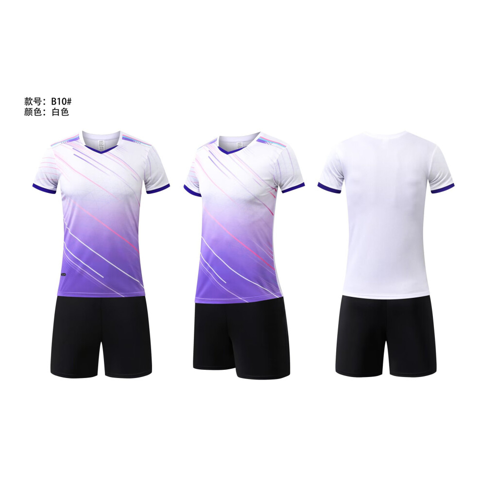 (White, 3XL code (height 175CM-180CM)) New In-Stock Volleyball Uniform Set - Unisex Badminton Shirts, School Table Tennis Match Team Jerseys, Breathab-image-OPC-PHPNYH2-NEW