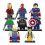 8 pcs Marvel Avengers Super Hero Comic Building Block Figures DC Minifigure Toy Gift null ingen 1