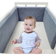 (A12) Bumpers for Cot Bed, Breathable Safe Cot Liner, Comprehensive Protection Baby Bumper, for Baby Boys And Girls