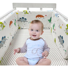 (A15) Bumpers for Cot Bed, Breathable Safe Cot Liner, Comprehensive Protection Baby Bumper, for Baby Boys And Girls