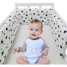 (A16) Bumpers for Cot Bed, Breathable Safe Cot Liner, Comprehensive Protection Baby Bumper, for Baby Boys And Girls