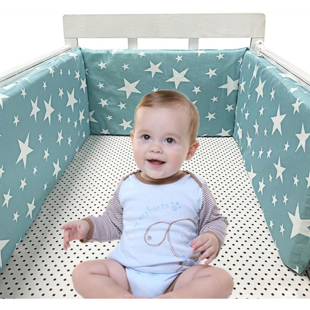 (A18) Bumpers for Cot Bed, Breathable Safe Cot Liner, Comprehensive Protection Baby Bumper, for Baby Boys And Girls