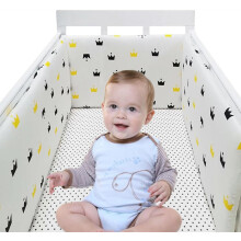 (A2) Bumpers for Cot Bed, Breathable Safe Cot Liner, Comprehensive Protection Baby Bumper, for Baby Boys And Girls