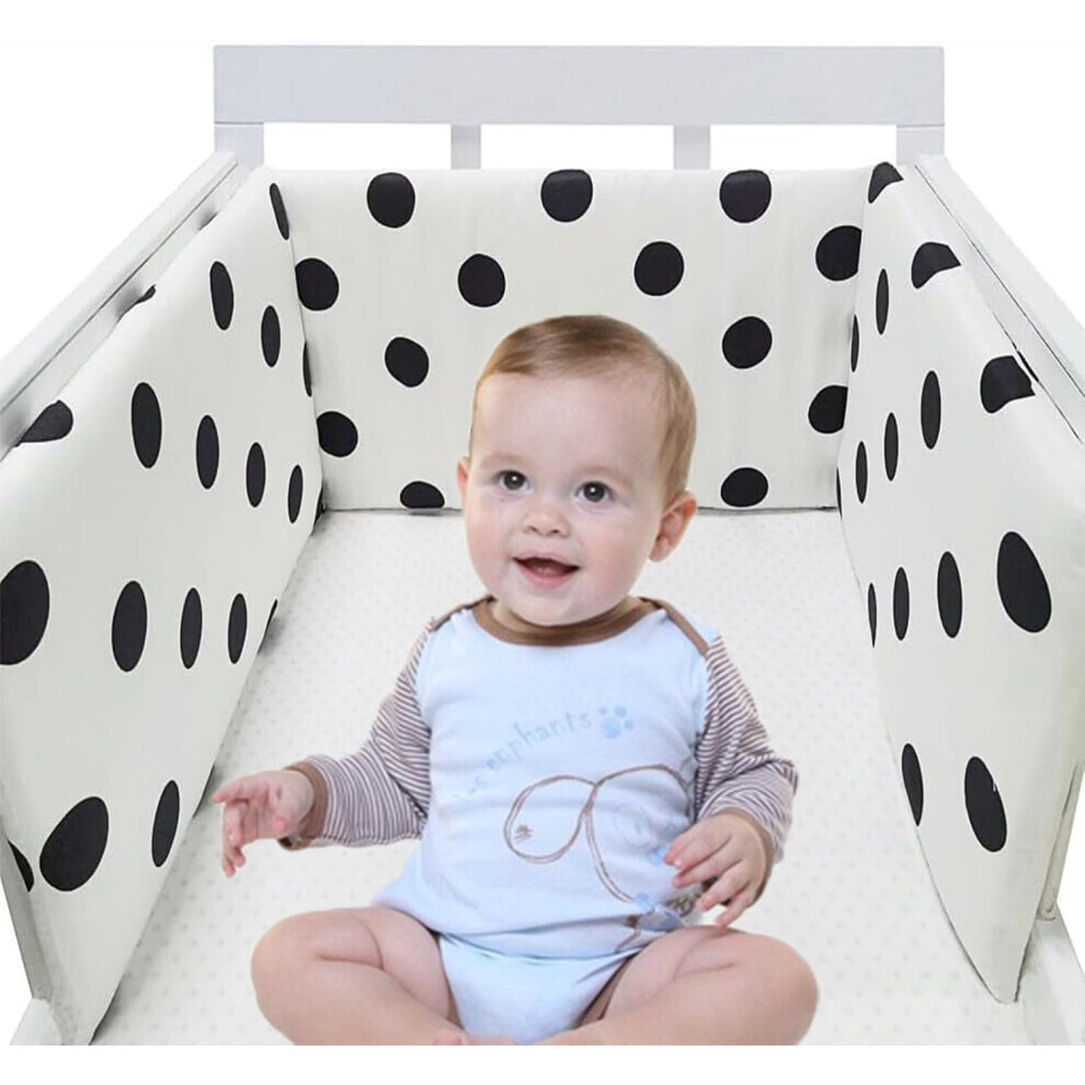 (A26) Bumpers for Cot Bed, Breathable Safe Cot Liner, Comprehensive Protection Baby Bumper, for Baby Boys And Girls