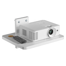 Mensola da parete WALI fino a 22 libbre, supporto TV galleggiante in legno bianco, supporto DVD, supporto per proiettore, supporto per decoder, s