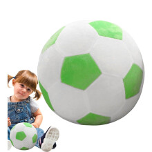 (Green and White) Soft Footballs For Kids Indoor, Soft Plush Football Pillow, Stuffed Soccer Ball Toy, Sports Ball Soccer For Kids Children, For Fun Relax
