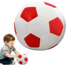 (Red and White) Soft Footballs For Kids Indoor, Soft Plush Football Pillow, Stuffed Soccer Ball Toy, Sports Ball Soccer For Kids Children, For Fun Relax
