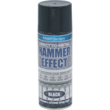 400ml Hammer Effect Black Spray Paint Direct Metal Auto
