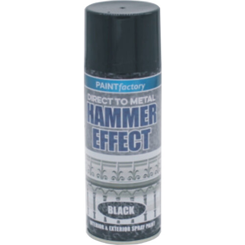 400ml Hammer Effect Black Spray Paint Direct Metal Auto