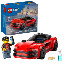 LEGO City Rode sportwagen - Bouwspeelgoed voor kinderen, jongens en meisjes vanaf 5 jaar - Educatief cadeau voor verjaardagen en feestdagen - Inclusi