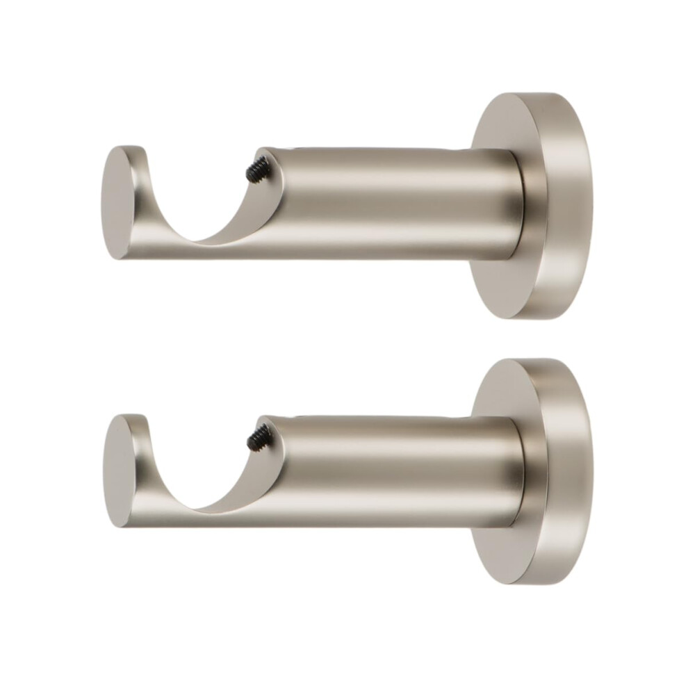 Supports de tringle     rideaux Ivilon pour montage au plafond ou au mur, pour tringles de 2,2 cm et 2,5 cm de diam   tre. Lot de 2. Couleur nickel s