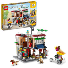 A LEGO Creator 3 az 1-ben belvrosi tsztabolt hza tsztaboltbl bicikliboltt vltozik, Arcade modulris ptokszlett, jtk ajndk gyerekeknek