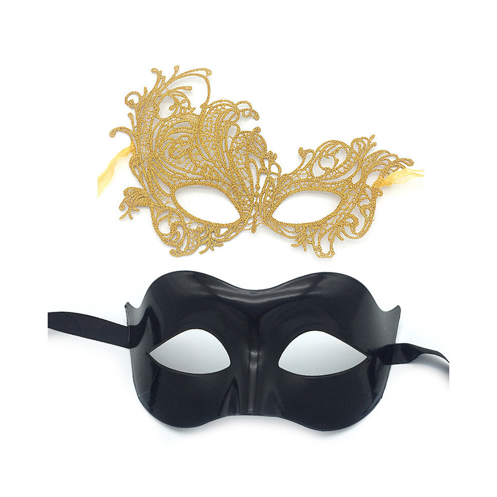 (StyleI) Classic Black Half Face Mask With Hollow Lace For Adult Fashion Halloween And-image-OPC-PHPPDNS-NEW