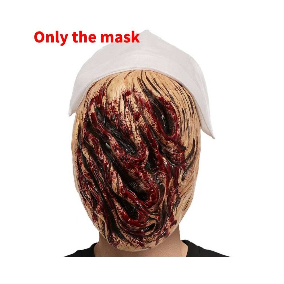 (Without Hair) Hill Silent Nurse Latex Mask With Hair For Halloween Accessory Costume Horror