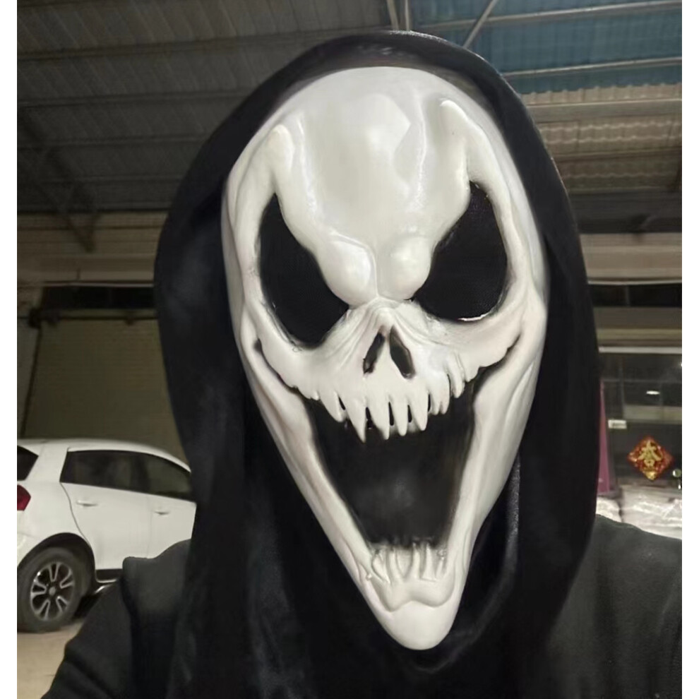 (Fang Style) Latex Ghost Scream Mask With Long Tongue For Horror Party And Halloween Cosplay-image-OPC-PHPPGS2-NEW