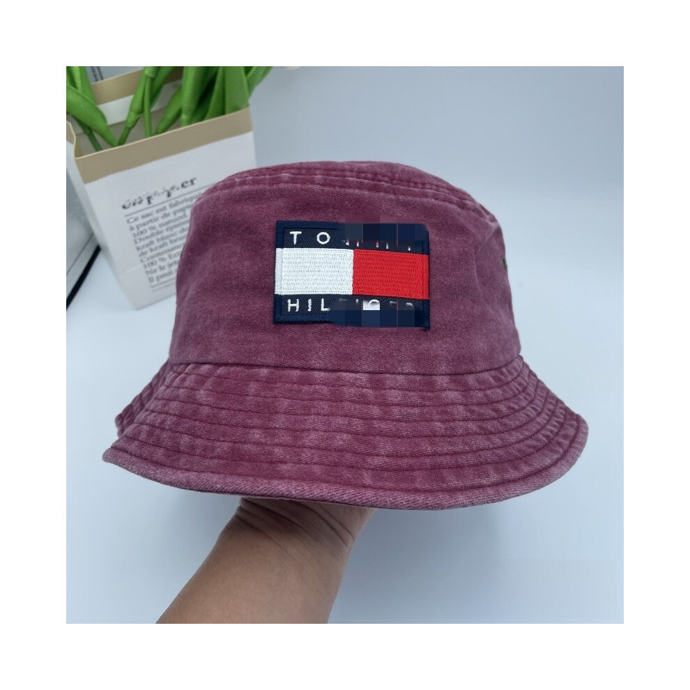 (Red) Mens Summer Fishermans Hat Outdoor Leisure Fashion Solid Hat Color Sunshade-image-OPC-PHPPHMP-NEW