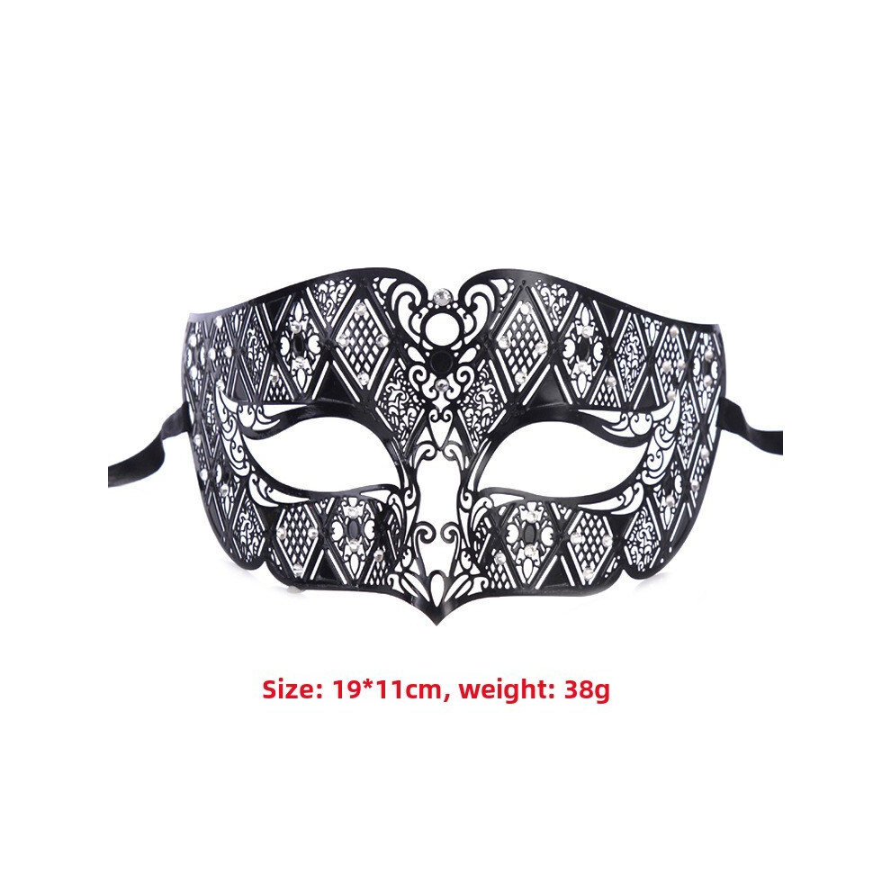 (Zorro) Halloween Adult Metal Mask With Water Drill Decoration For Events Themed Party-image-OPC-PHPPHNG-NEW