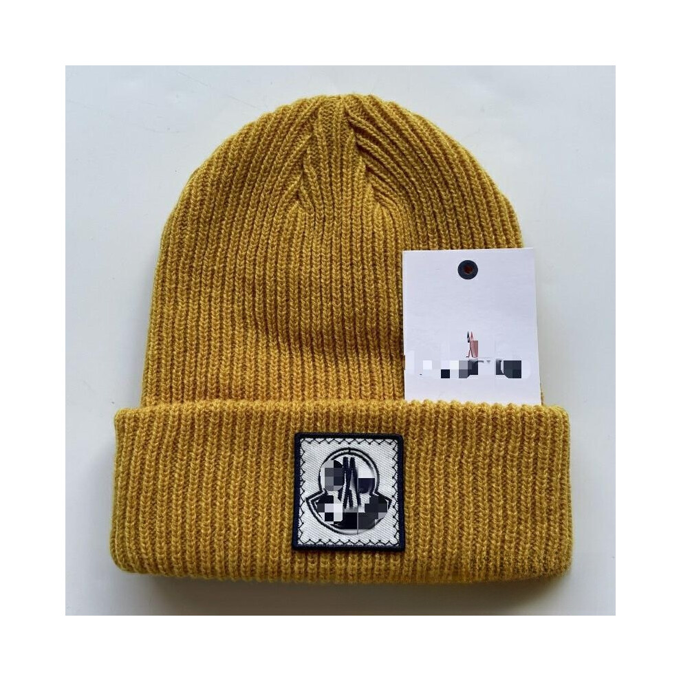 (Ginger Yellow) Winter Knitted Hat Outdoor Windproof Cold Proof Fashion Solid Hat Color Warm-image-OPC-PHPPHWM-NEW