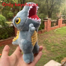 (Light Blue TRex) Rex Dinosaur T Plush Key Holder With Embroidery Design For Bag Gifts And Decor