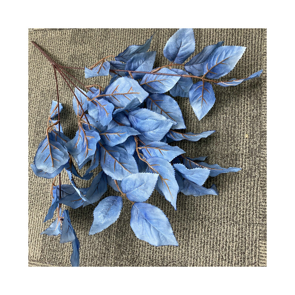 (Mist Blue) Leaves Plastic Simulated Artificial Green Plants For Decoration Commercial-image-OPC-PHPPMG2-NEW