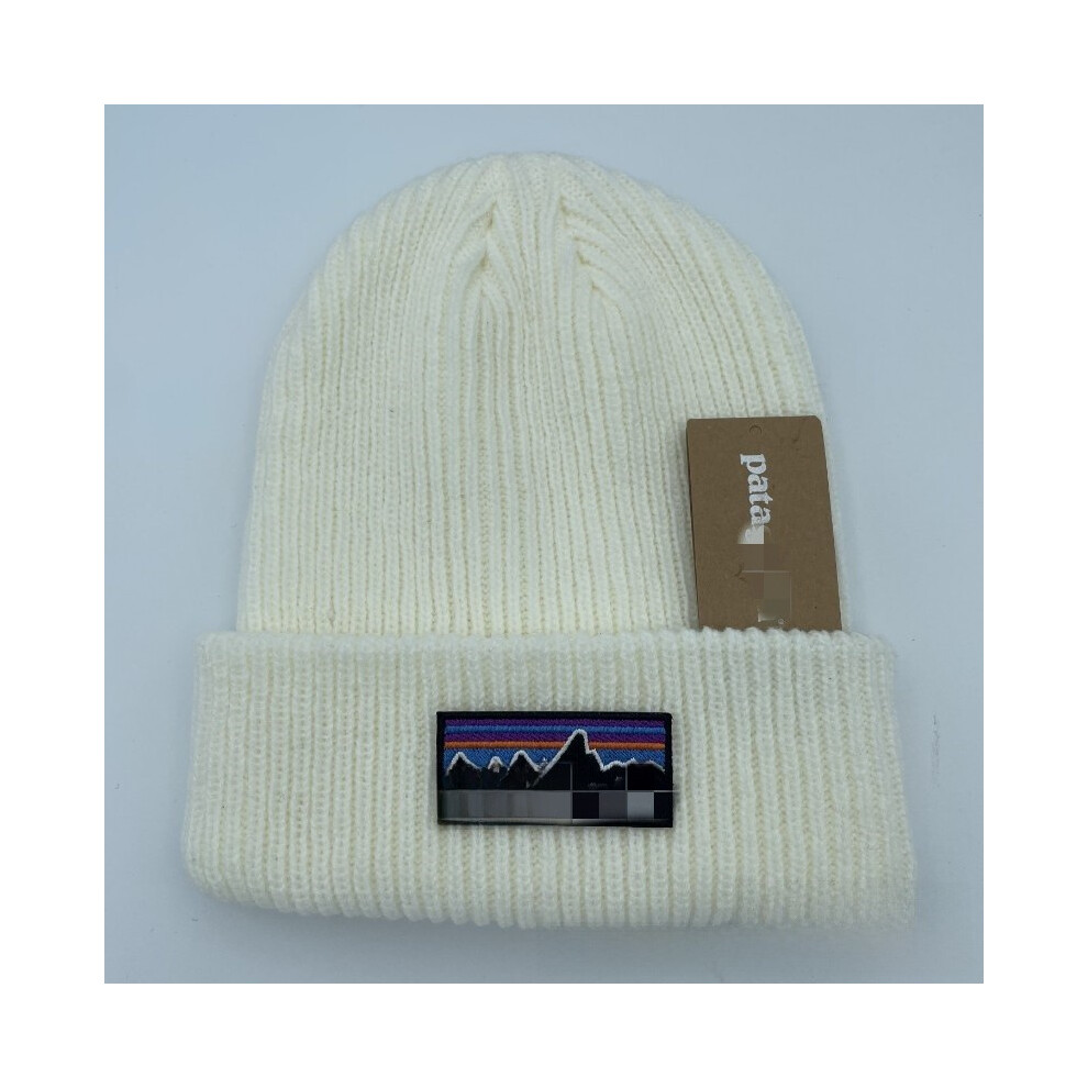 (Ivory) Hat Knitted Outdoor With Letters Embroidered Design Suitable Seasons For Cold-image-OPC-PHPPMNQ-NEW