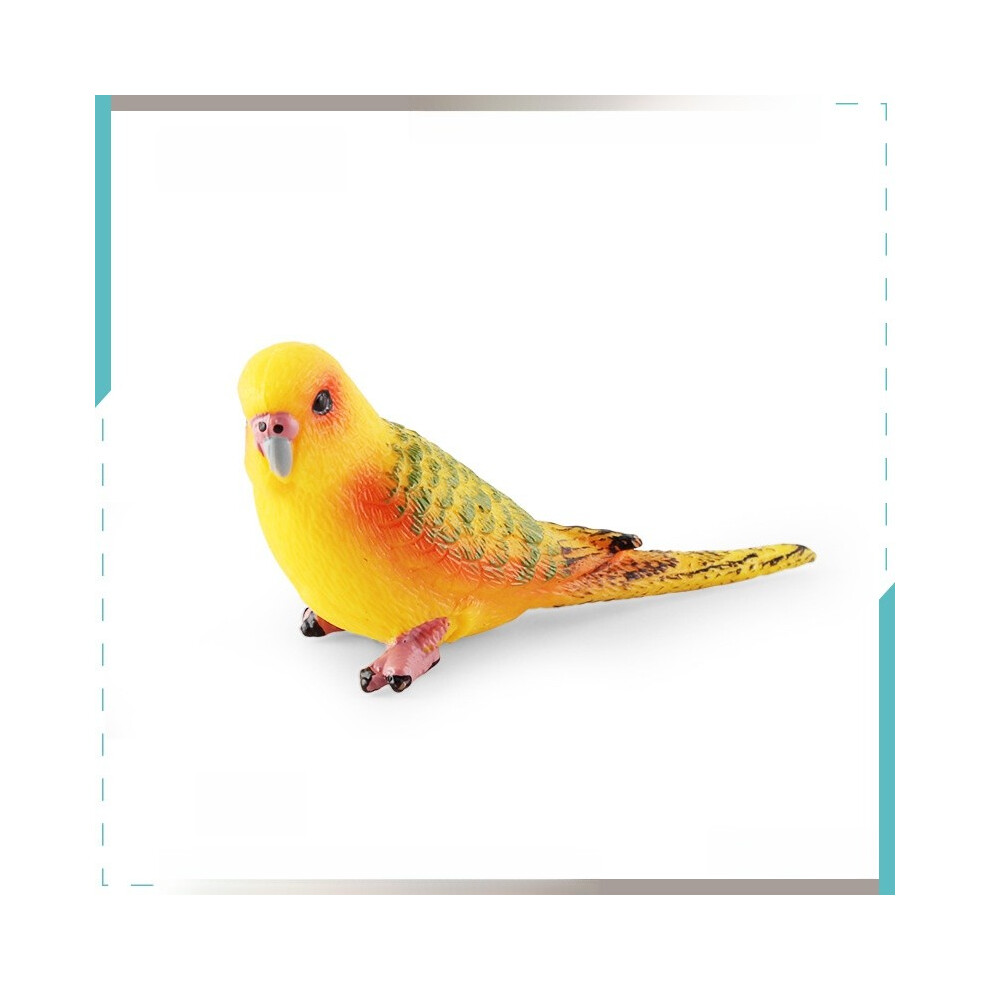 (Yellow) Simulated Model Parrot Animal Plastic Sculpture Children Decoration Toy Desktop-image-OPC-PHPPSH8-NEW