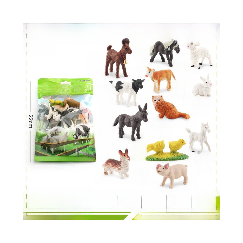 (Farm Animal) Gold Mini Simulation Poultry And Famous Horse Farm Model Ornament Tractor-image-OPC-PHPPVNH-NEW