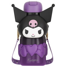 (Plastic Kuromi) Kids Sanrio Kuromi Thermos Cup With Leakproof Straw For School And Gifts Holiday