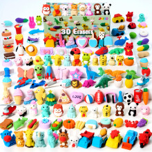JOYIN 36 Stck Tier-Radiergummis fr Kinder, niedliche Bleistifte, Radiergummis, groe Schreibtisch-Haustiere, Puzzle fr Klassenzimmer, Belohnungen,