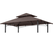 Grill Gazebo Canopy Replacement ABCCANOPY 5x8 Double Tiered BBQ Canopy Top Cover Outdoor Grill Tent Roof for LGG001PSTF B