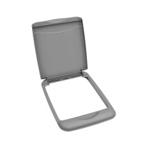 Tampa de Lixeira Rev-A-Shelf 35 Qt para Armário de Cozinha e Banheiro, Tampa Plástica, Prata, RV-35-LID-17-1