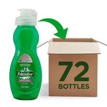 PALMOLIVE Jabón Líquido para Platos, Jabón de Viaje, Aroma Original, Verde, 3 Onzas Líquidas (Caja de 72)