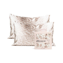 Kitsch Satin Pillowcase with Zipper for Hair and Skin Queen Softer Than Silk Pillow Cases 2 Pack Cooling Pillow Covers Machine Washable Satin Pill