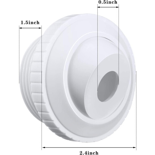 PoolSupplyTown Υδροστρόβιλος 1/2" για Πισίνα SP1419C με Σπείρωμα 1-1/2" (5 Τεμάχια) 2