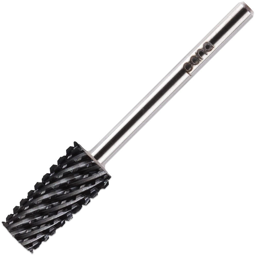 Pana Black Tapered Barrel Carbide 3/32"" Shank Size - ( Coarse Grit) - Fast Remove Acrylic Or Hard Gel Nail Drill Bit For Manicure Pedicure