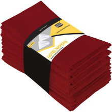 Utopia Kitchen Red Cloth Napkins [12 Pack 18x18 Inch] Cotton Blend Washable and Reusable Table Dinner Napkins