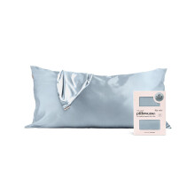 Kitsch Satin Pillowcase with Zipper for Hair and Skin Softer Than Silk Pillow Cases King Cooling Pillow Covers Machine Washable Wrinkle-Free Smoo