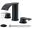 Torneira de Banheiro 8 polegadas Matte Black, Cascata com Dreno e Mangueiras 1