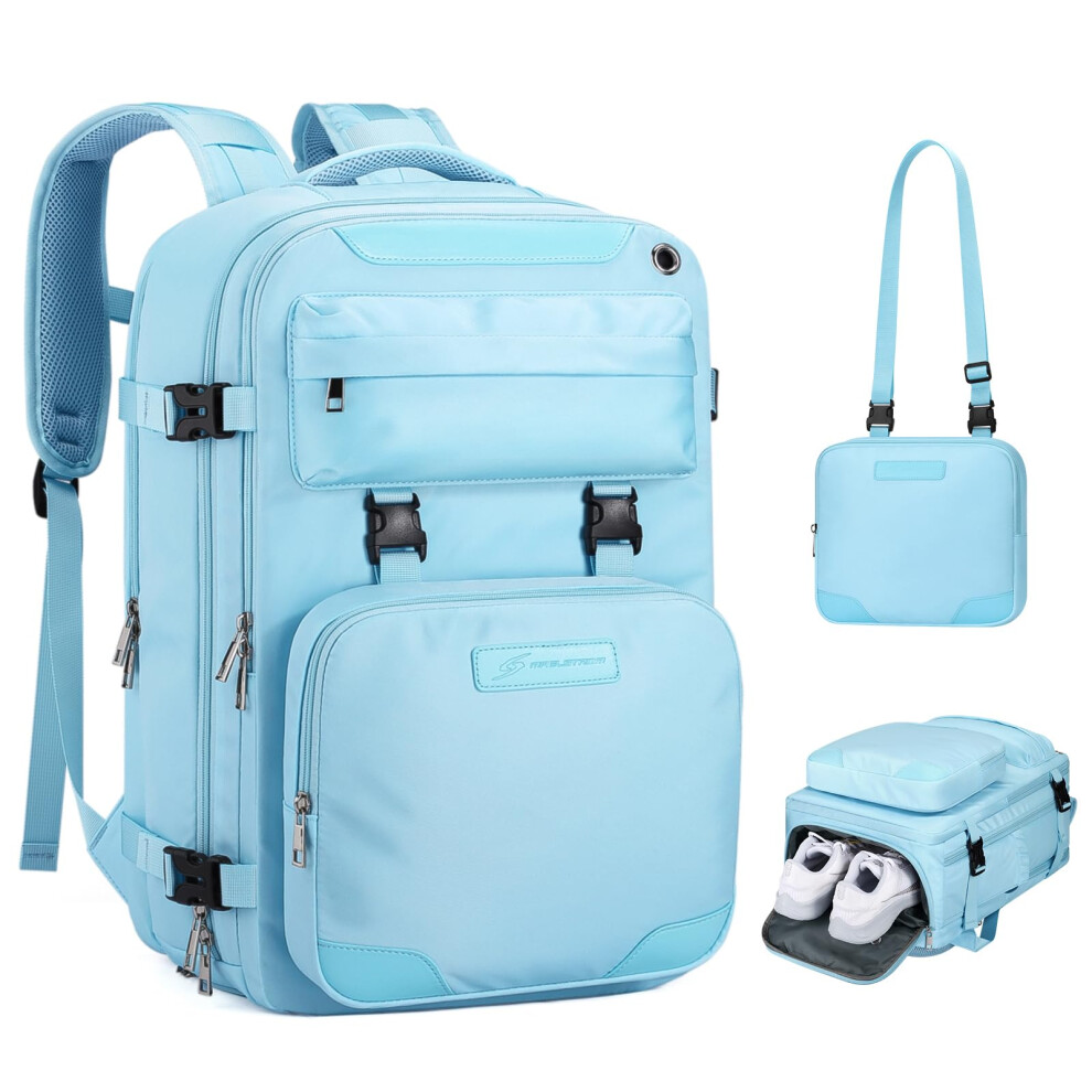 Maelstrom Travel Backpack for Women Men 25L Laptop Backpack Fits 17-Inch Laptop Waterproof Carry On Backpack for Airplanes with Detachable Crossbody B