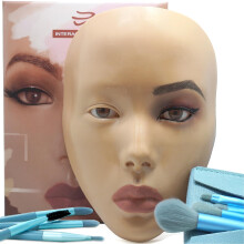 5D make-up Oefen Gezichtsbord Siliconen Make-up Mannequin Gezicht Herbruikbaar Beginners Oefening Oogmake-up Gezicht Oog Fake Siliconen Make-up Artie
