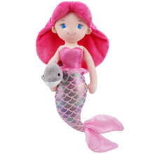 June Garden Atlantic Wonders-Serie  Meerjungfrau-Prinzessin Thalassa Seabreeze  40,6 cm groe weiche Plsch-Meerjungfrau-Puppe, Geschenk fr kleine