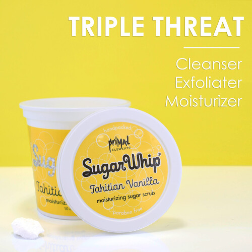 Primal Elements Sugar Whip Scrub, Καθαριστικό Σώματος και Προσώπου, 10 Oz, Ταϊτιανή Βανίλια 1