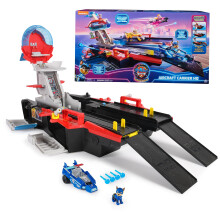 Paw Patrol: The Mighty Movie Aircraft Carrier HQ with Chase Action Figure and Mighty Pups Cruiser Kids Toys for Boys & Girls 3+