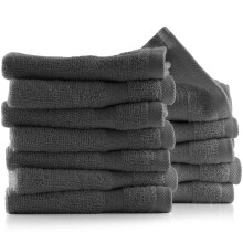 Hearth & Harbor Washcloths 12 Pack - 100% Cotton Washcloth for Body and face High Absorbent and Soft 13""""x13"""" Body Wash Cloth Quick Dry - Dark