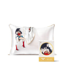 Kitsch Wonder Woman Satin Pillowcase with Zipper for Hair & Skin  Softer Than Silk Pillow Cases  Queen Pillow Covers  Machine Washable Wrinkle-Free  S