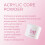 Young Nails Acrylic Core Powder - Αυτοεπιπεδούμενη Σκόνη Νυχιών, Διαφανής Ροζ Λευκή 2
