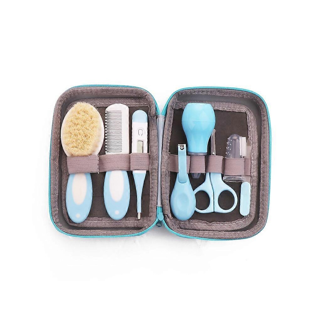 (, One Size) Baby Grooming Nail Clipper Comb Brush Nasal Aspirator Scissor Tweezer Toothbrush Blue Furtalk